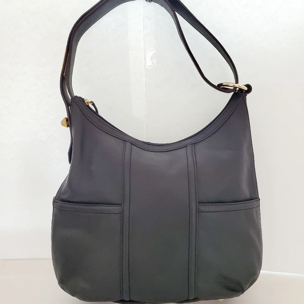 Tignanello Since 1989 Genuine Leather Black Shoulder Bag - Picture 2 of 15